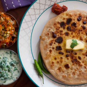 Aloo Paratha Plate