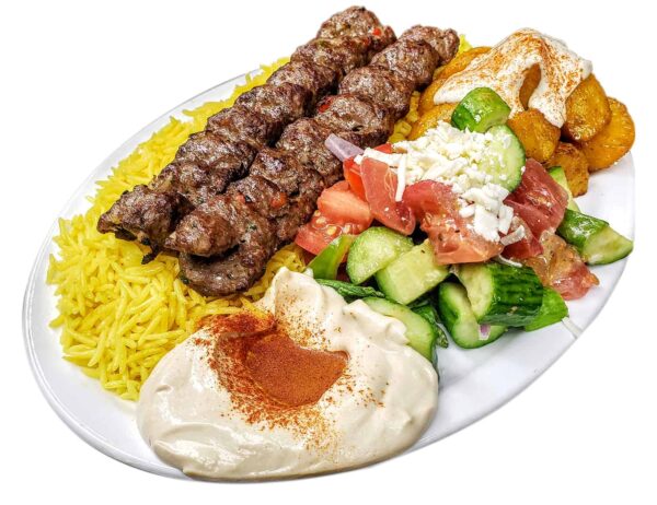 Chicken kebab platter